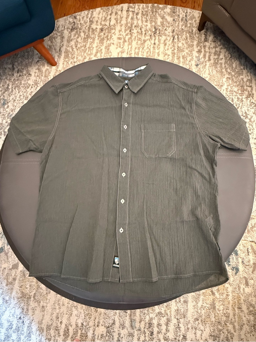 Kuhl Tropik Organic Cotton Shirt Men’s XXL Green Button Down